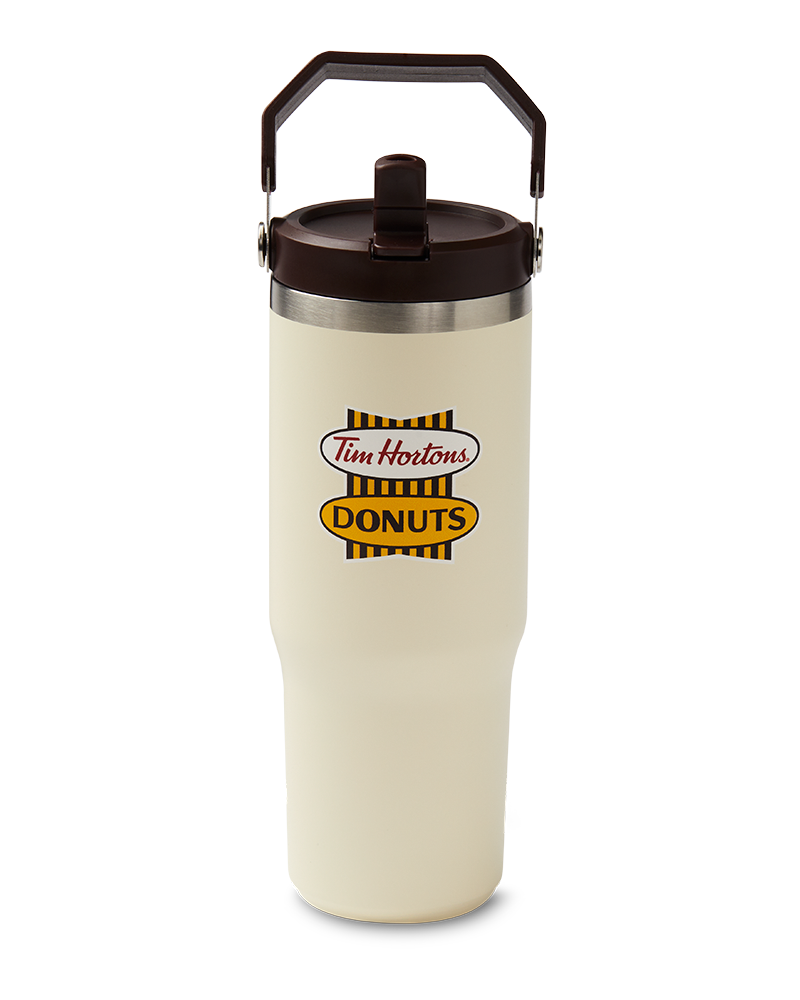 Retro_TopHandle_English_Front_b8c995a7-9367-400f-8836-e053b4f222ab 30oz Stainless Steel Top Handle Tumbler - English Retro Logo - Image 1